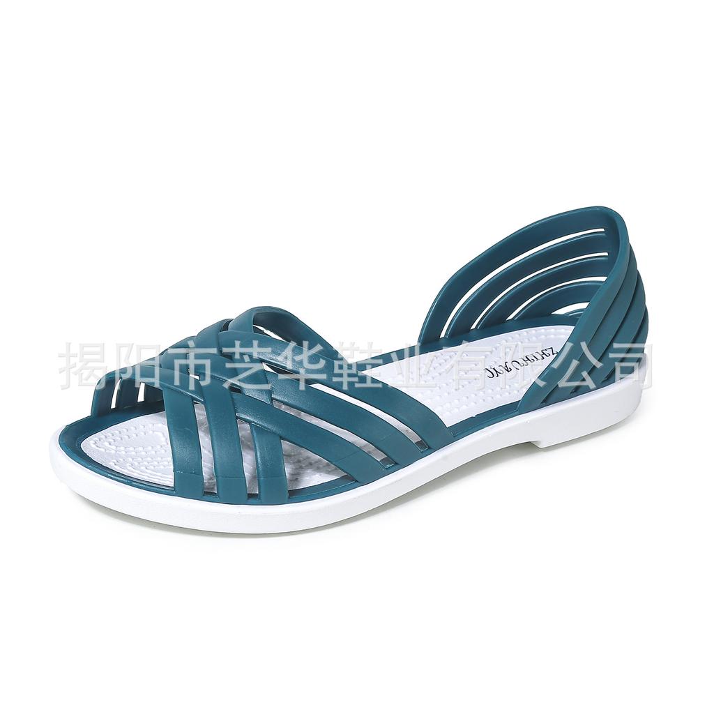 Flat Sandal Women Open Toe Lightweight Slip On Casual Summer Beach Shoes with Crisscross Strap Design and Flexible Sole