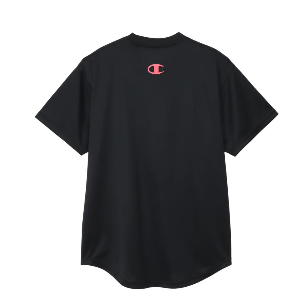 Champion Short Sleeve Round with Graphic Logo SHORT SLEEVE Women's T-Shirt, Black, Neck, Quick-Drying, Antibacterial, Breathable, Print,
