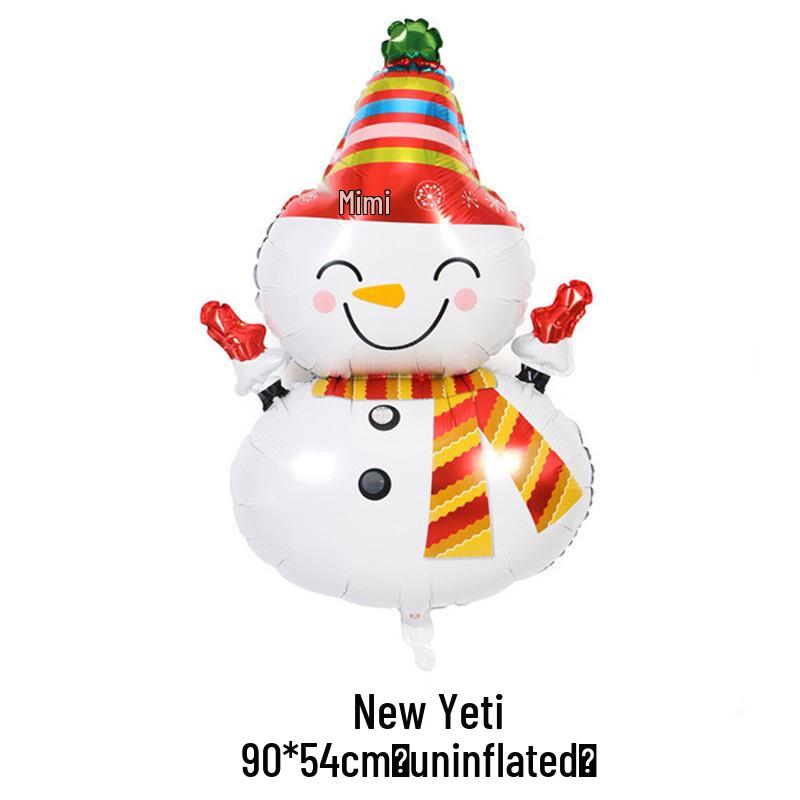 Christmas Party Decoration Set: Santa Claus & Snowman Balloons