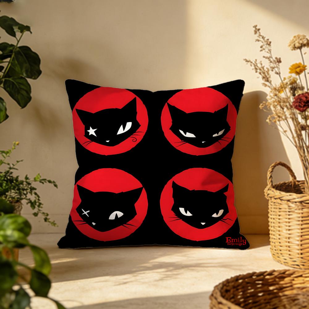 Stylish Eemily the Cool Strangered Cushion Cover Versatile DoubleSided Pillow Case Fit for Sofa Bed Car Daily Decor