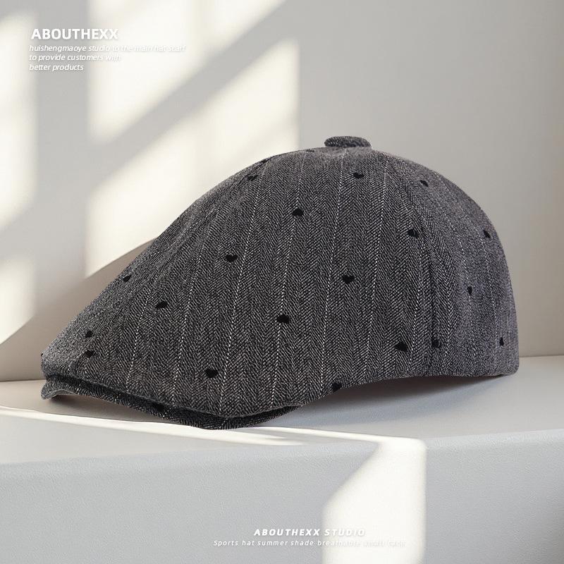 

Шляпа Женская Новая Прогрессивная Шляпа Инс Корейская Любовь Шляпа Художника Нишевая Литературная Ношение Наоборот Кепка Мужской Тренд M（56-58cm）