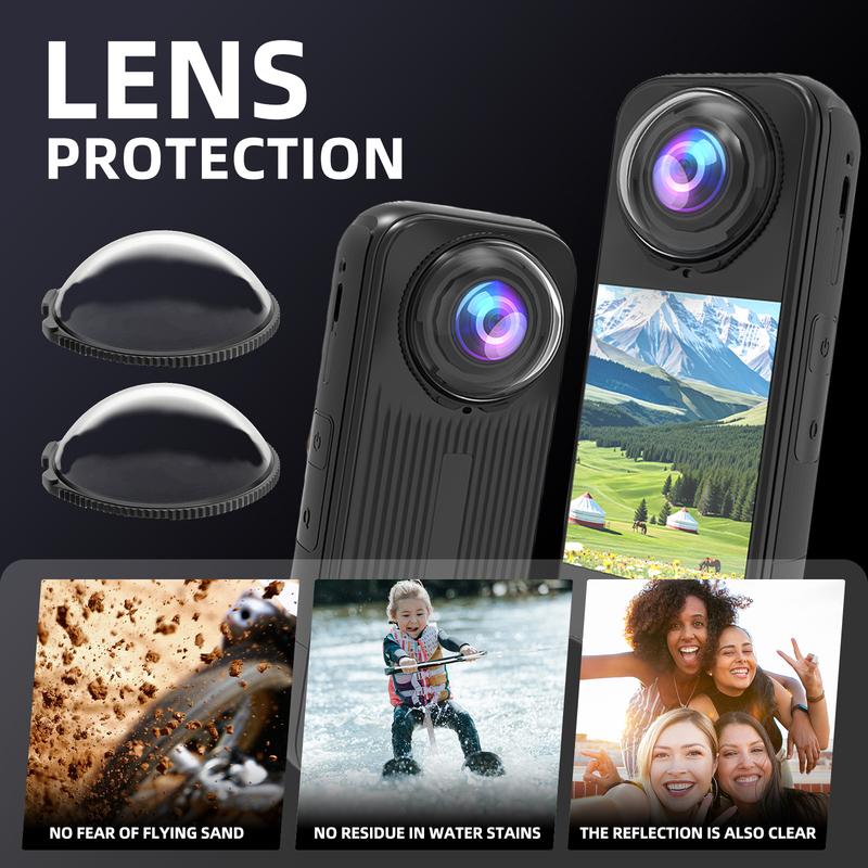 10H Tempered Glass Lens Protector for Insta360 X4 Air - Premium Optical Glass, Anti-Scratch HD Clear Anti-Fingerprint Cover