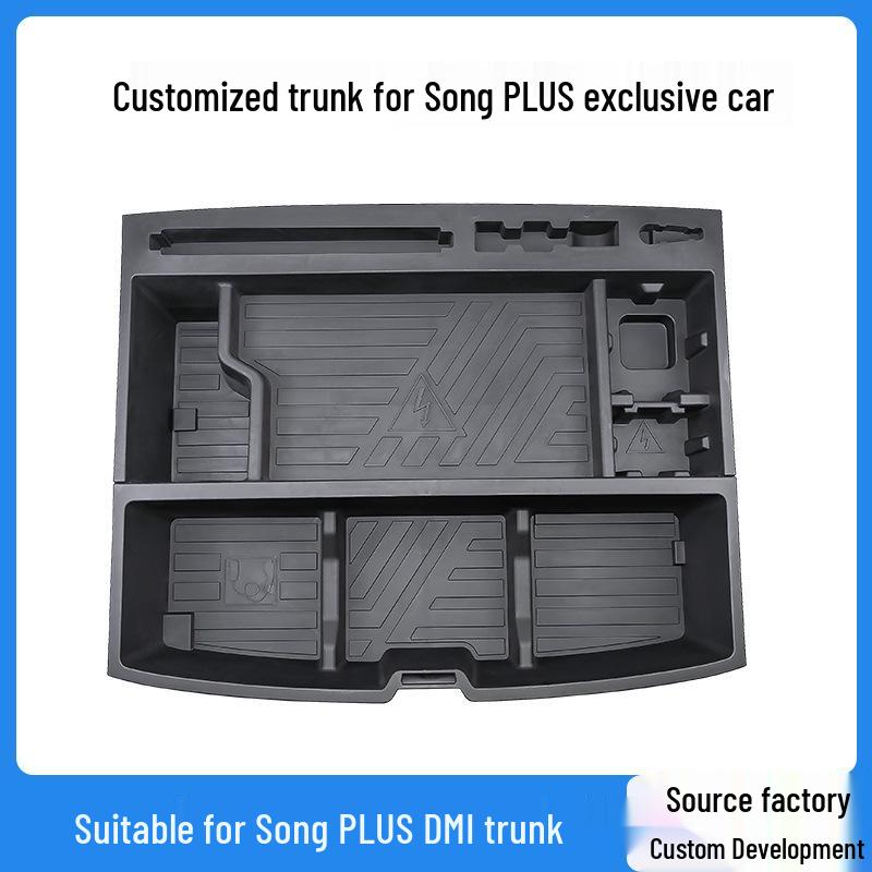 BYD Song Plus DMI Versteckte Aufbewahrungsbox für den Kofferraum - Organizer für den Rücksitz beim Camping