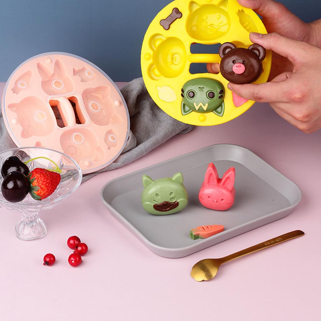 Silicone Mold DIY Animals Shape Design Baby Birthday Fondant Moulds Cake Decorating Tools Candy Chocolate Molds 6 Styles