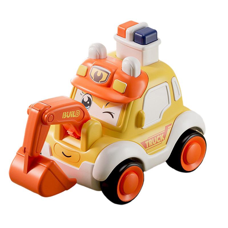 Toddler Press And Go Vehicle Cartoon Baby Mini Ambulance Police Car Fire Truck Excavator Model Gift For Kids Toys