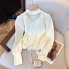 Pure Lace Edge Collar Neck Knitted Sweater Women's Winter Design Sense Split Bottom Shirt Is Beautiful
