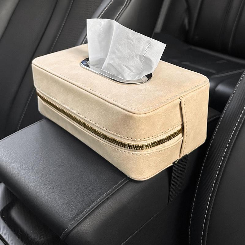 Car Tissue Box Holder Tissue Case Holder PU Leather Napkin Dispenser Napkin Holder Napkin Tissue Dispenser Holder Car Seats