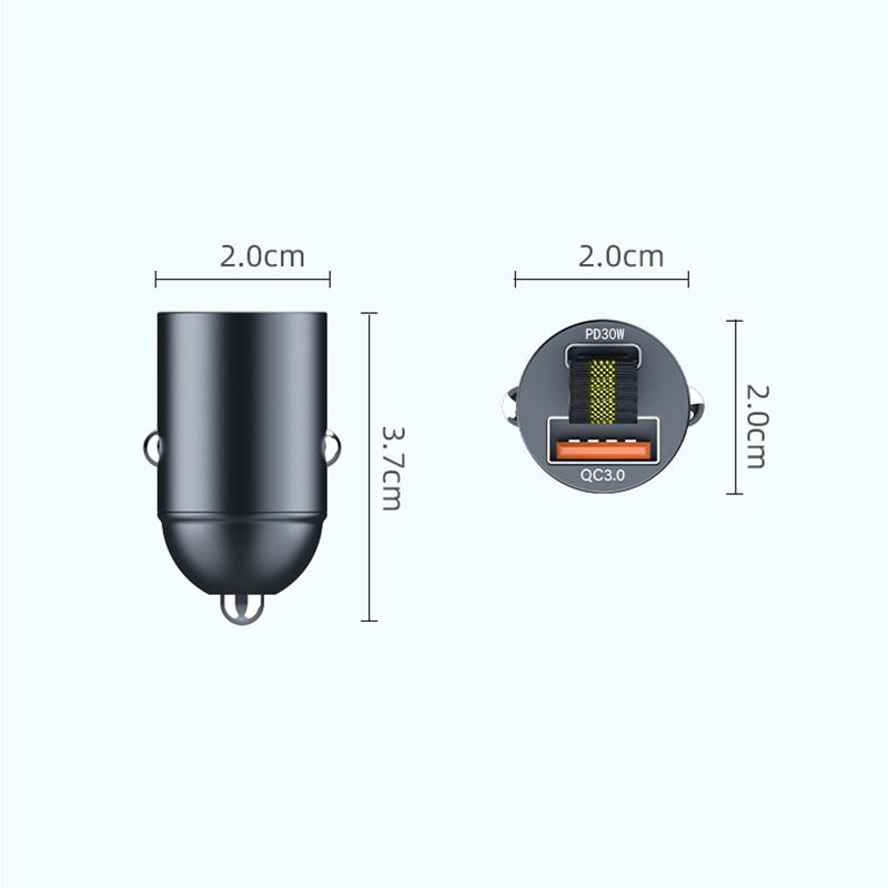 200W Car Mini USB Charger Fast Charging Type-C PD Quick Charge 12-24V Car Phone Charger Adapter for iPhone Samsung