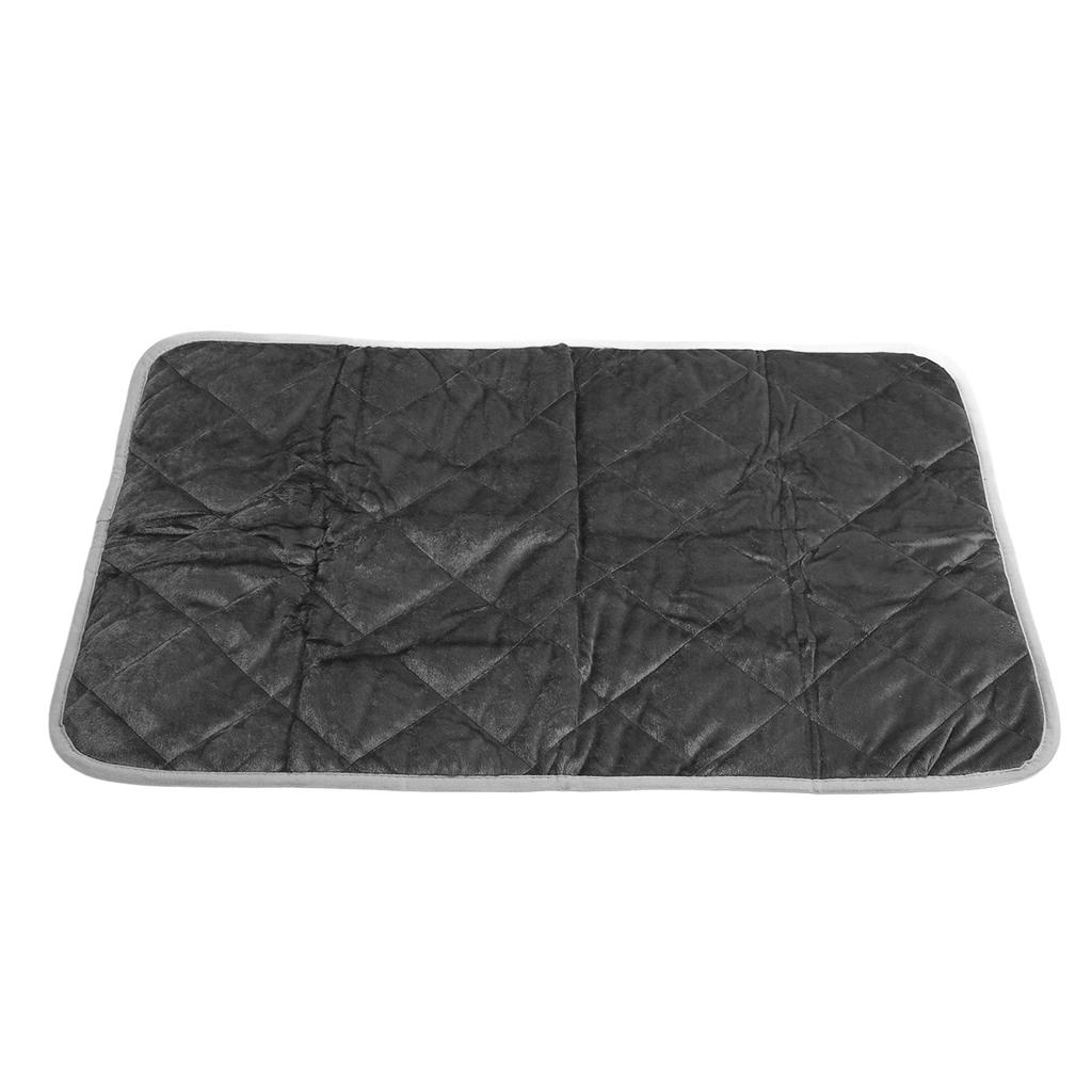 Washable Thermal Pet Pad with Non Slip Bottom for Fluid Absorbing Training Warm Keeping Dog Cat Grey M