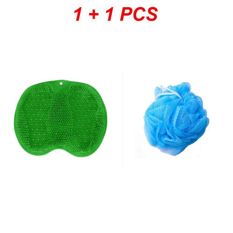 2024 Silicone Exfoliating Back Scrubber Massage Scraper Non-Slip Bath Scrub Pad Foot Shower Brush Bathroom Shower Back Scrubber