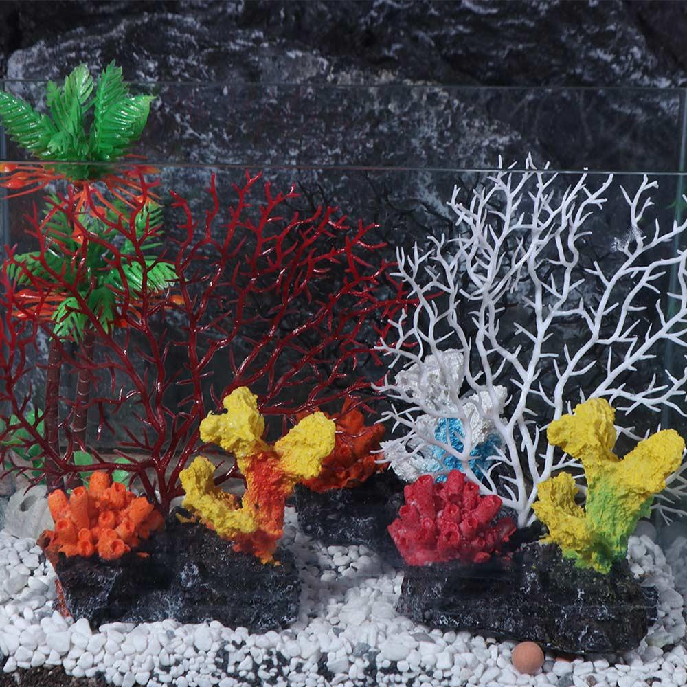 Resin Aquarium Coral Reef Ornaments Colorful Handicraft Fish Tank Landscape Decoration Creative Artificial Aquatic Plants