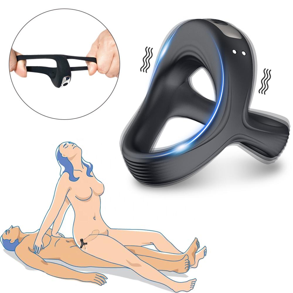 Vibrator Cockring Penis Cock Ring On for Man Delay Ejaculation Sex Toys for Men Couple Rings Penisring Toys for Adults 18
