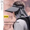 JIUMU Men's Wide-Brim Sun Visor with Neck & Face Protection
