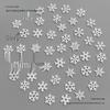 20MM Handmade White Wooden Snowflake Chips for DIY Christmas Decoration