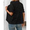 Fashion Lace Shirt Women Spring Summer Short Sleeve See Through Casual Blouse Ladies Button Sweet Tops O Neck Elegant Loose Casual Clothing