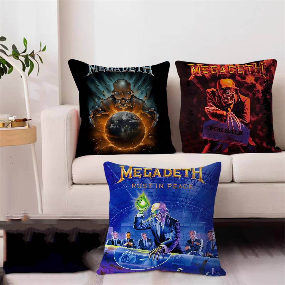 Heavy Metal Rock Roll Music Megadeths Personalized Picture Text Home Decorative Pillows Household Gifts 45x45cm