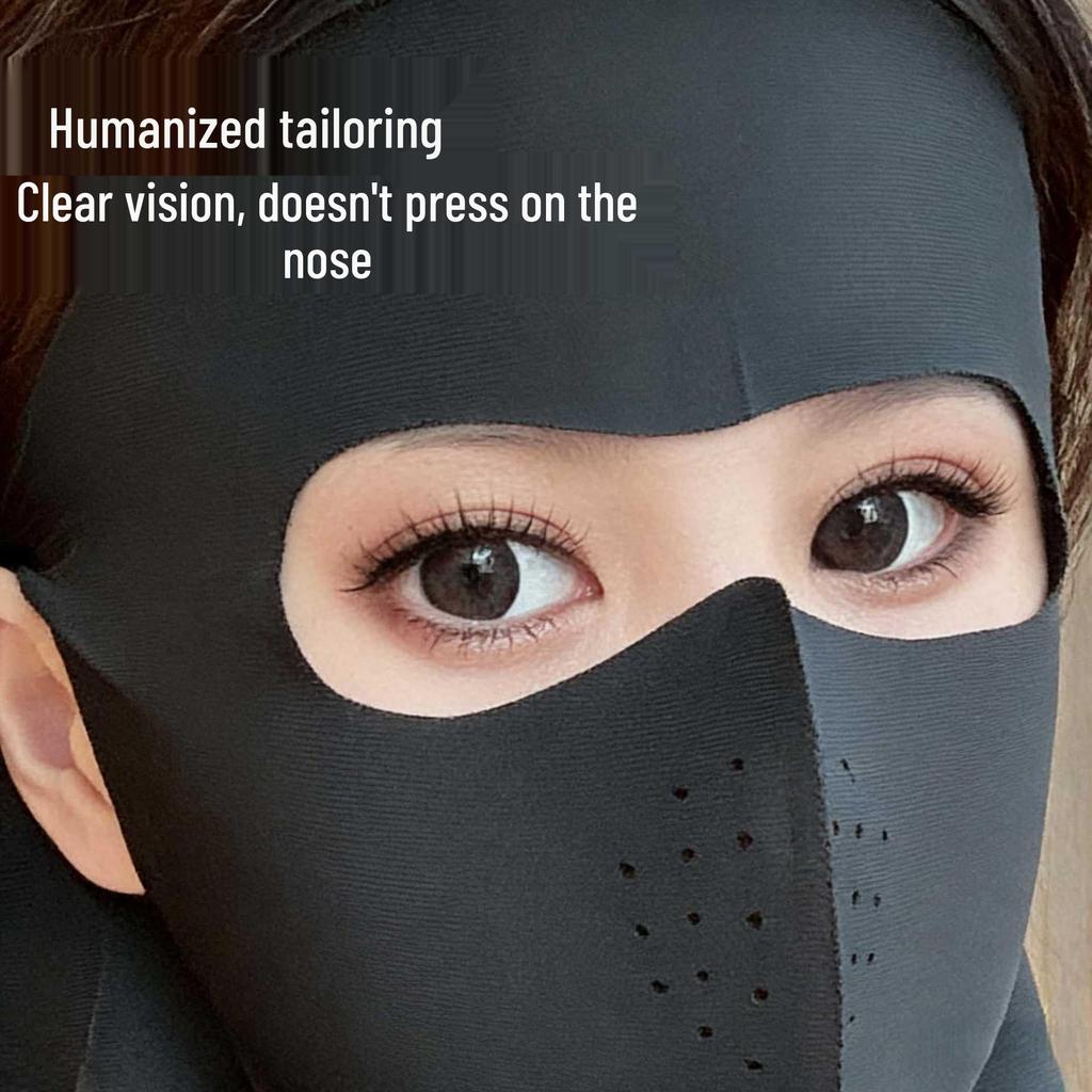 Women's Full Face UV Protection Ice Silk Mask and Neck Guard