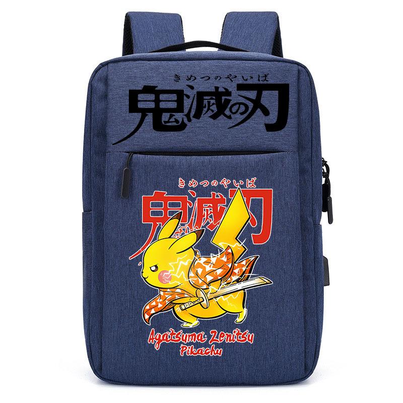 Japan Cartoon Comics Demon Slayer USB Charging Backpack Large Capacity Student Casual Backpack 0004