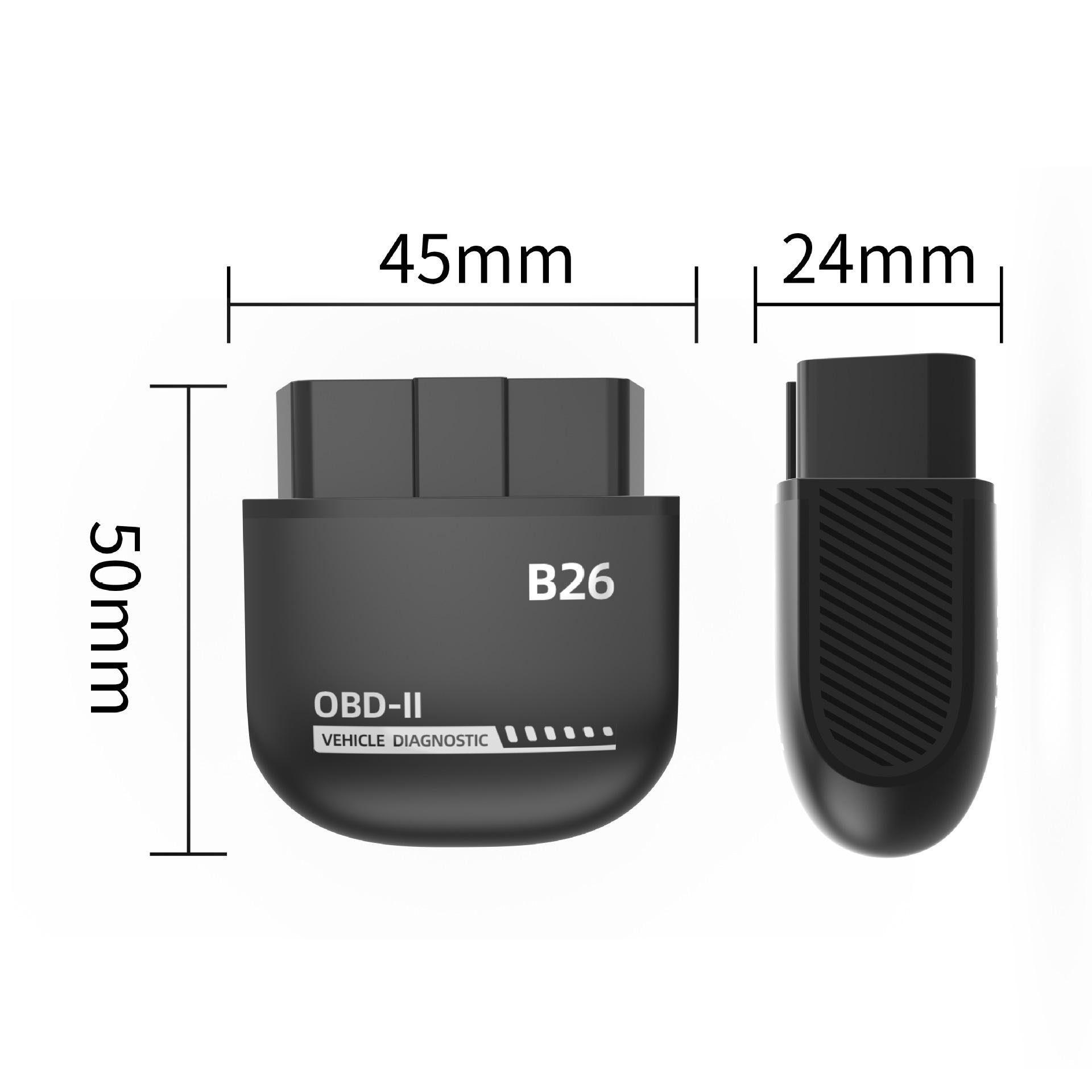 

Obd Автотестер Bluetooth Соединение Устраняет Индикатор Неисправности, Инструмент Диагностики Неисправностей Считывает И Сбрасывает Коды, Elm327ymobd чёрный