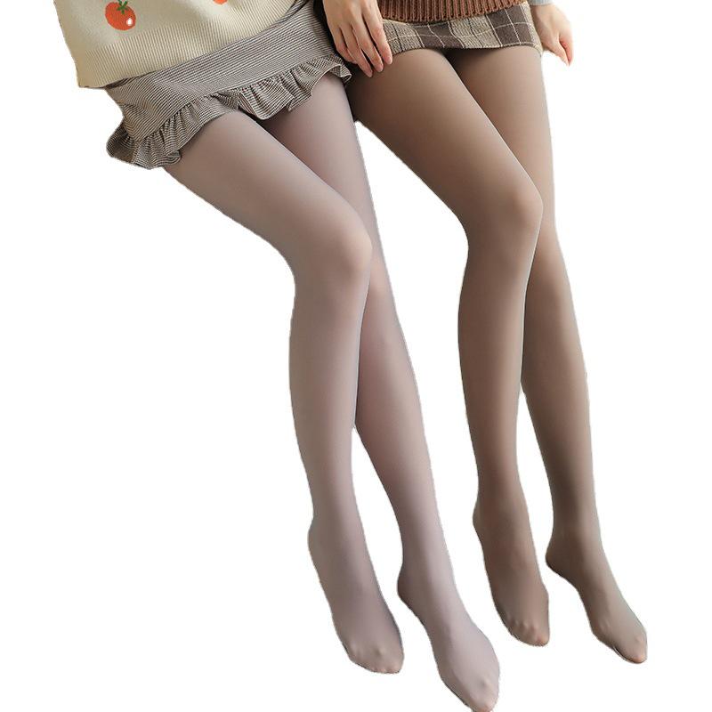 Women's Fleece-Lined True Skin Tone Leggings: Autumn/Winter Warm, Thick, Fake Translucent