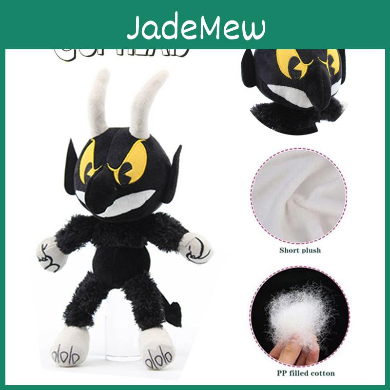 Adorable Cuphead Mugman Devil Boss Plush Toy Stuffed Animal Doll For Kids Baby Xmas Gift Decor