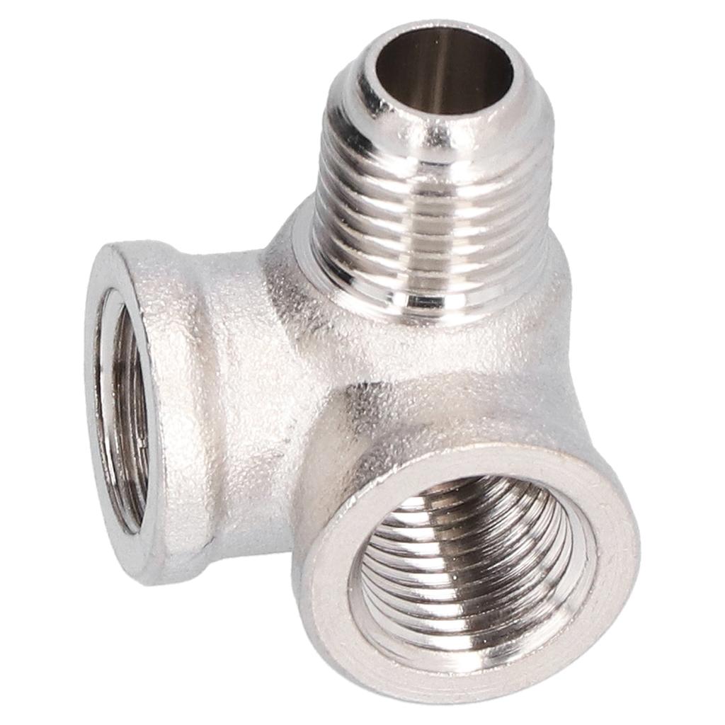 Tee Pipe Fitting Oblique Brass 3 Way Pneumatic Connector Inverter Air Compressor Accessories