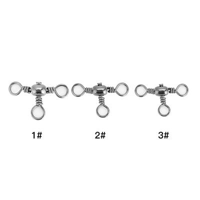 Fishing Connector Swivels Triple Swivels  Flexible Three Way Rolling Swivels Triple Swivel Fishing Connectors