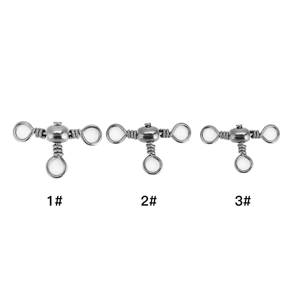 Fishing Connector Swivels Triple Swivels  Flexible Three Way Rolling Swivels Triple Swivel Fishing Connectors