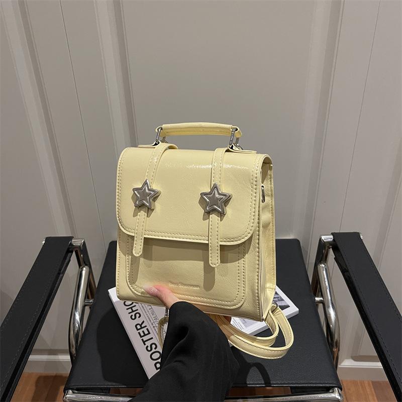 Korean Version of Simple College Style Fashionable Versatile Backpack Women's 2025 New High-end Casual Lightweight Small Backpack