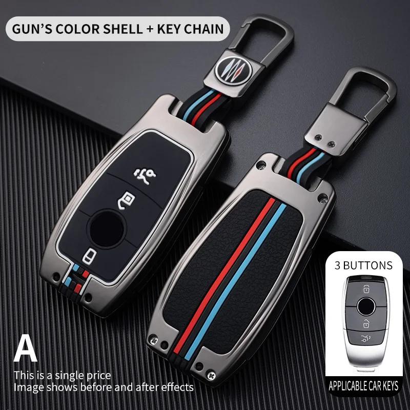 Zinc Alloy Car Remote Key Case Fob for Mercedes Benz A C E S G GLS CLA Class W213 W177 W205 W222 X167 W176 AMG Accessories