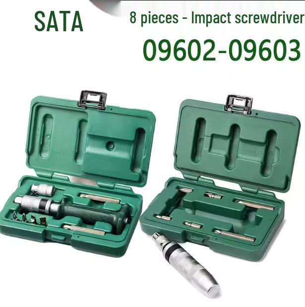 SATA Striking Impact Screwdriver and Bit Set, Phillips & Flathead (09602-09603) 09602