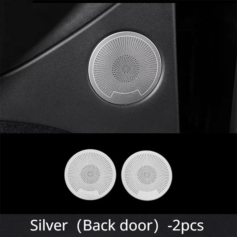 Car Door Audio Speaker Cover Loudspeaker Trim Frame Sticker Stainless Steel for Tesla Model Y 2024-2024 Interior Accessories