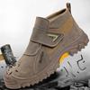 Welding Safety Shoes - Anti-Scald Steel Toe Boots for Men/Women, Anti-Smash & Puncture Proof, Wear-Resistant Suede Work Shoes