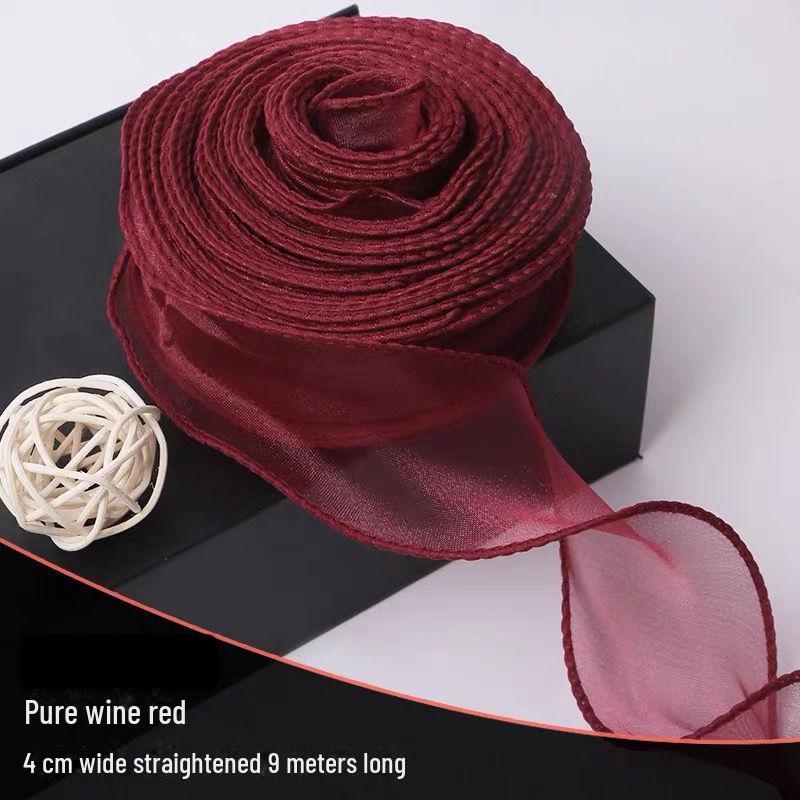 "Iridescent Fishtail Wave Yarn: Pleated Floral Gift Décor & DIY Hair Accessories Ribbon"