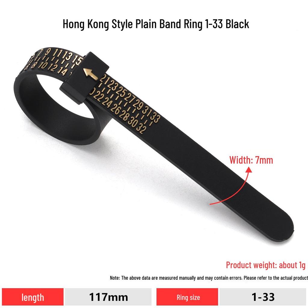 Adjustable Ring Sizer Belt for Finger Measurement
