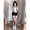 Retro Low Waist Butt-Lifting Denim Shorts for Women