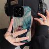 Modne Etui na Telefon z Portretem w Stylu Malarstwa Olejnego dla iPhone 15 11 12 13 14 Pro Max Mini X XS XR 7 8 Plus SE Miękkie Odporne na Wstrząsy Etui