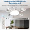 Socket Fan Lights with Remote Ceiling Fan with Light 3-Color Dimmable LED Ultra-Quiet Waterproof with Foldable for Bedroom Use