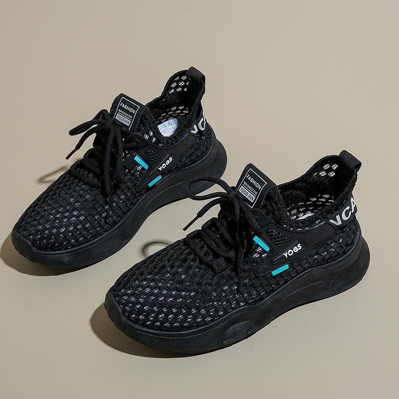 Flying woven sports shoes women's new summer mesh breathable women's shoes lightweight outdoor shock absorption running shoes student shoes