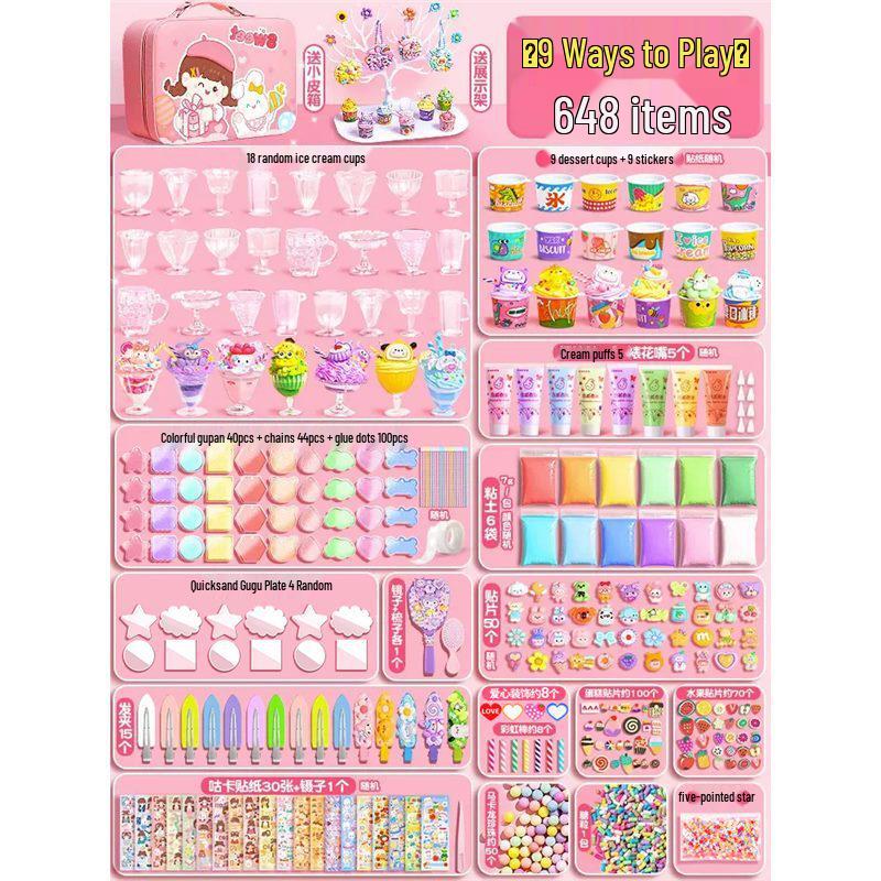 Dollhouse Materials for Role-Play: Real Kitchen Ice Cream Shop & Art Area for Kindergarten