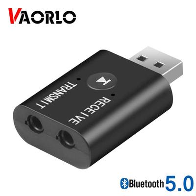 VAORLO Bluetooth 5.0 Ses Alıcı Verici Mini 3.5mm Jack AUX USB Stereo Müzik Kablosuz Adaptörü TV Araba PC Kulaklık BT