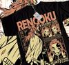 Kyojuro Rengoku TShirt Slayer Demon Vintage Anime Unisexga Horror Black Shirt