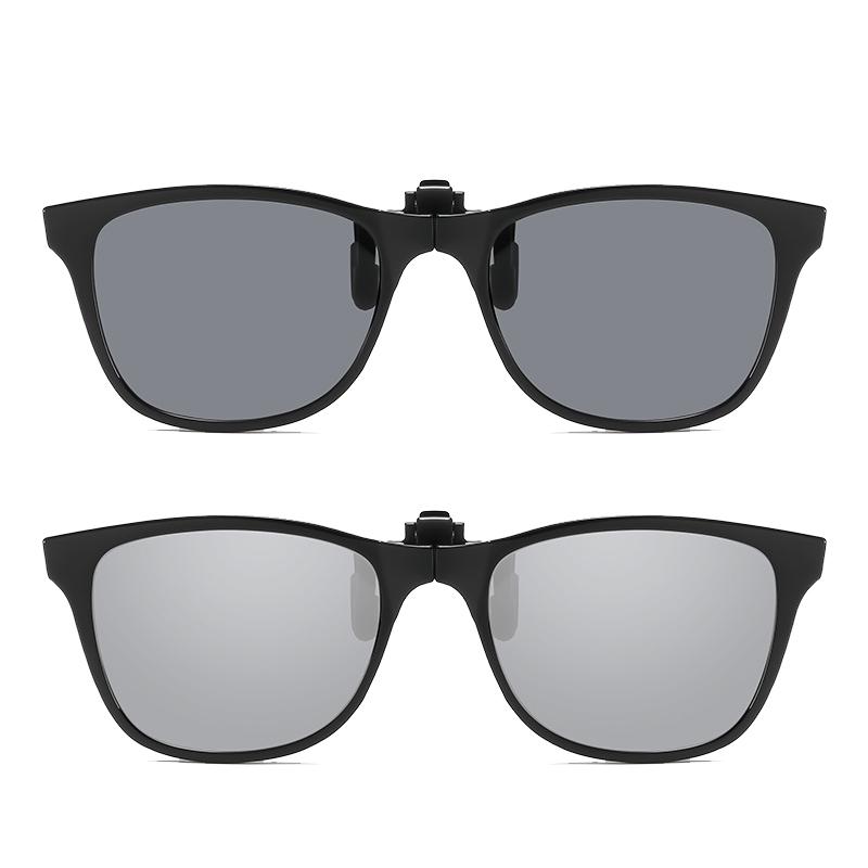 2/6pcs Clip On Sunglasses Men Women Car Driver Goggles UV400 Sun Glasses Anti Glare Vintage Square Glasses Oculos
