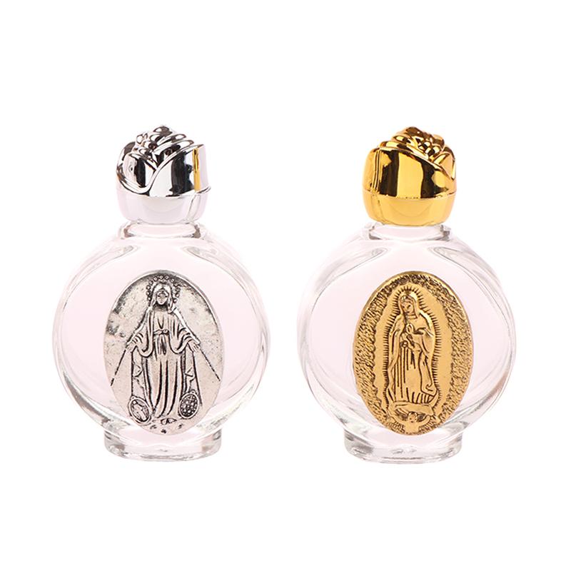1Pc Leere Heilige Wasser Jesus Flasche Religiöse Kreuz Flasche Christian Taufe Lieferungen