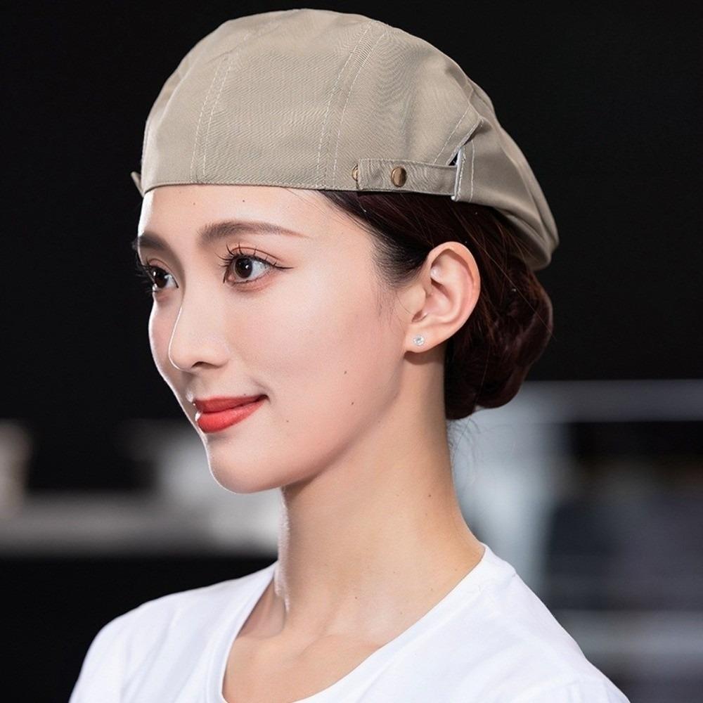 

with Snap Buckle British Beret Solid Color Gentleman Octagonal Cap Sunshade Painter Cap Work