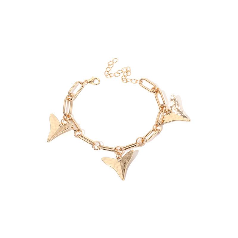 ins same style, fashionable geometric triangle necklace, bracelet, jewelry set, personalized new accessories.