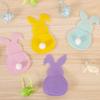 4pcs Rabbit Easter Fork Bag Reusable Cutlery Holder Bag Cute Easter Bunny Utensil Holder  Felt