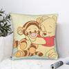 Winnie The Pooh Square Pillow Covers Polyester Home Cartoon Cute Tigger Cushion Case Funny Home Decoration Pillowcase 45*45