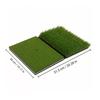 Foldable Golf Hitting Mat Tee Hole Dual Turf Layered Base Practice Tool