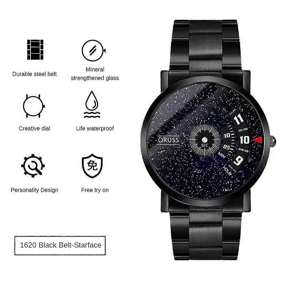 Herren Wasserdicht Automatikwerk Stahl Zifferblatt Exquisite Quarz Uhr